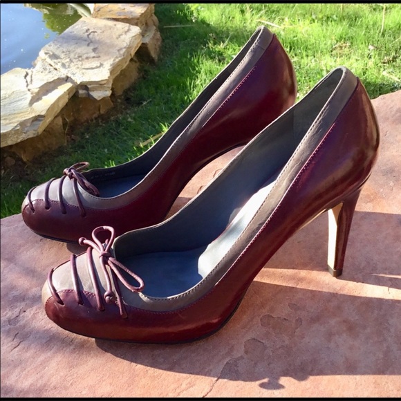 Cole Haan Nike Air Burgundy Heels Size 6.5 - Picture 2 of 7